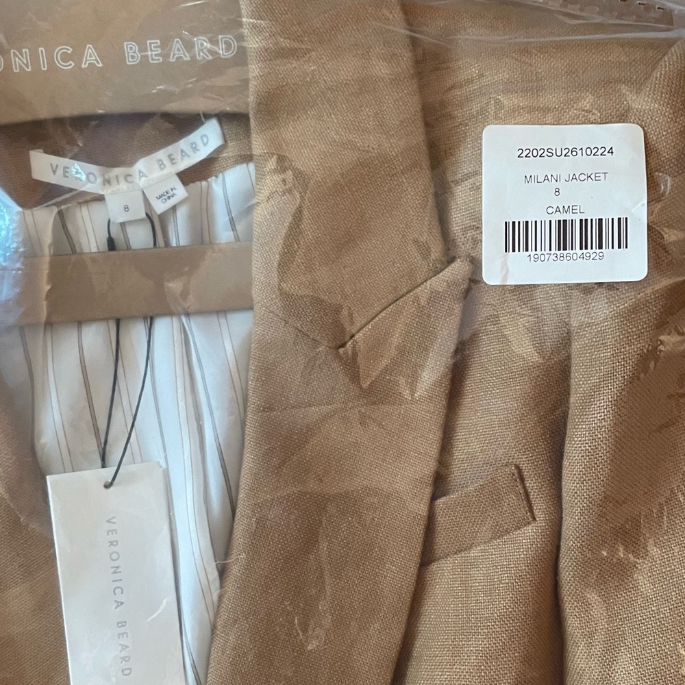 NWT Veronica Beard Milani Linen Cropped Jacket - Picture 11 of 13